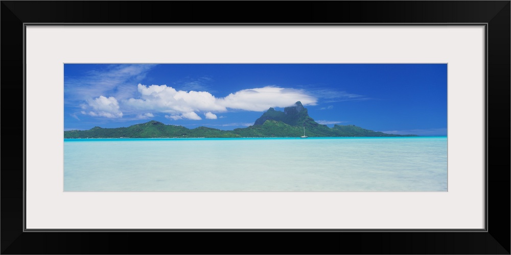 Boat in the ocean, Bora Bora, French Polynesia