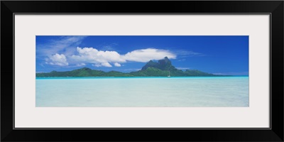 Boat in the ocean, Bora Bora, French Polynesia