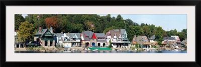 Boathouse Row at the waterfront, Schuylkill River, Philadelphia, Pennsylvania