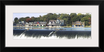 Boathouse Row at the waterfront, Schuylkill River, Philadelphia, Pennsylvania