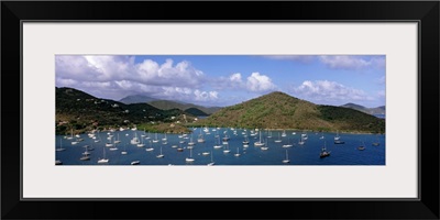 Boats at a harbor, Coral Bay, St. John, US Virgin Islands