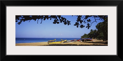 Boats on the beach, Aguadilla, Puerto Rico