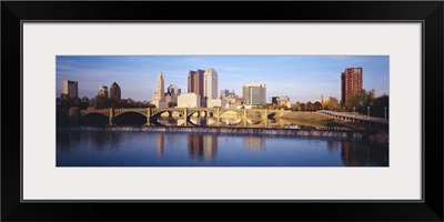 Bridge across a river, Scioto River, Columbus, Ohio