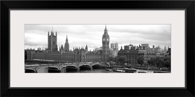 Bridge across a river, Westminster Bridge, Big Ben, Houses of Parliament, City Of Westminster, London, England