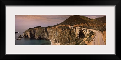 Bridge on a hill, Bixby Bridge, Big Sur, California,