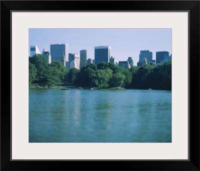 Buildings and trees at the waterfront, Central Park, Manhattan, New York City, New York State
