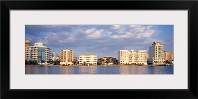 Buildings at the waterfront, Golden Gate Point, Sarasota Bay, Sarasota, Florida