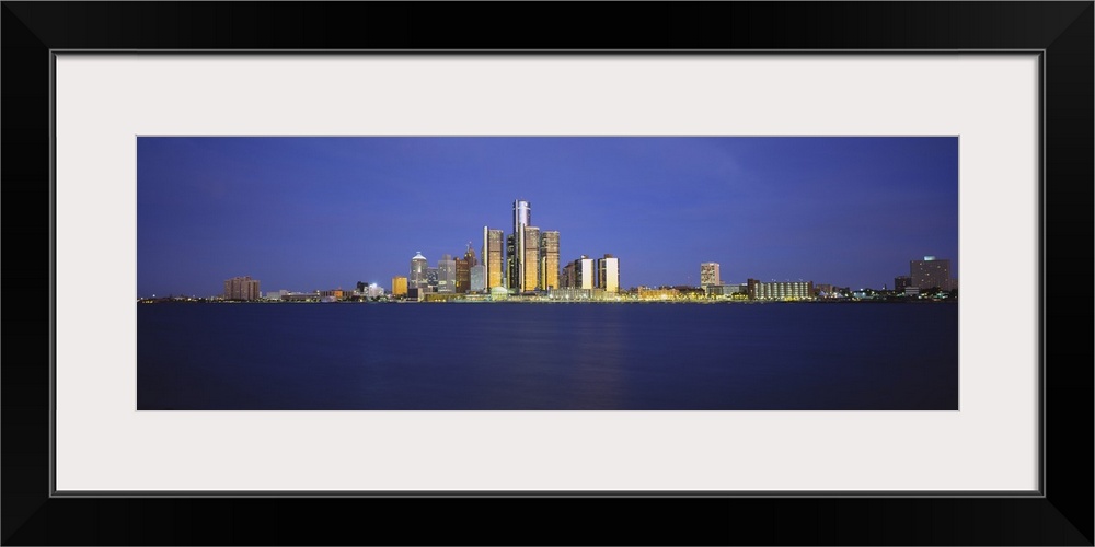 Buildings at waterfront, Detroit, Michigan