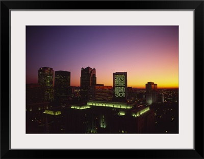 Buildings in a city at dusk, Birmingham, Alabama,