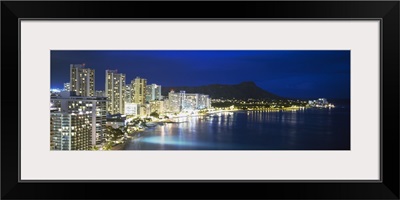 Buildings on the waterfront, Waikiki, Honolulu, Oahu, Hawaii