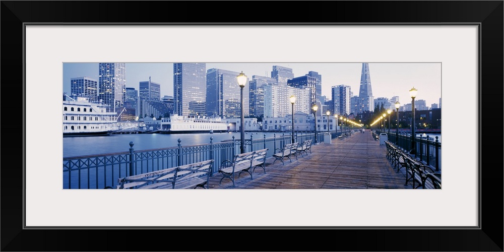 California, San Francisco, Ferry boat moored at port