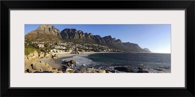 Camps Bay with the Twelve Apostles in the background, Western Cape Province, South Africa