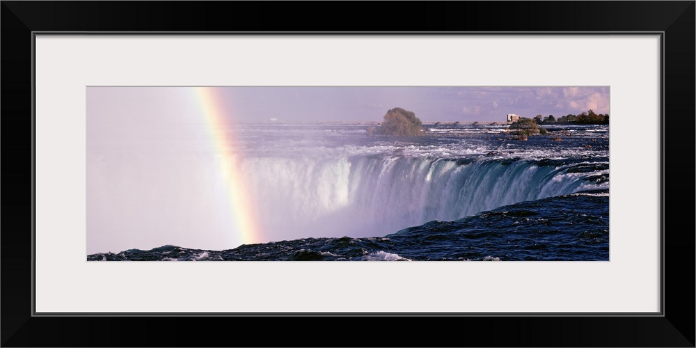 This is a panoramic photograph taken from the Canadian side of this massive North American waterfall.