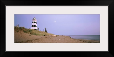 Canada, Prince Edward Island, Low angle view of West Point Lighthouse