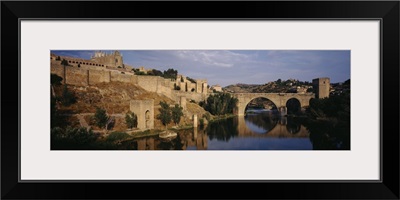 Castle at the waterfront, Puente de San Martin, Tajo River, Toledo, Spain