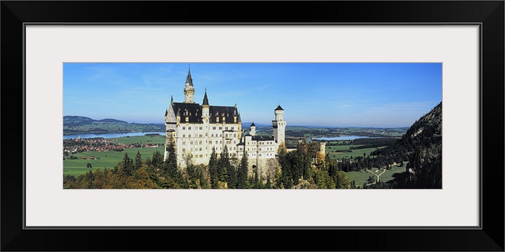 Castle on a hill, Neuschwanstein Castle, Ostallgau, Bavaria, Germany