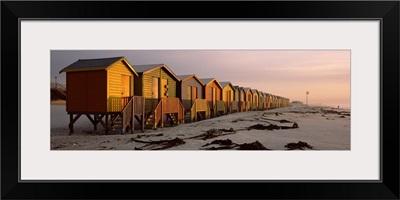 Changing room huts on the beach, Muizenberg Beach, False Bay, Cape Town, Western Cape Province, Republic of South Africa