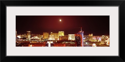 City lit up at night Las Vegas Nevada