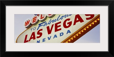 Close-up of a welcome sign, Las Vegas, Nevada