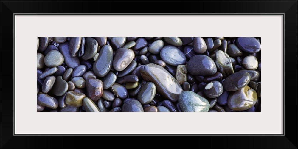 Close-up of pebbles, Sandymouth Beach, Cornwall, England