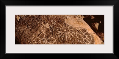 Close-up of petroglyphs on a rock, Saguaro National Park, Tucson, Arizona