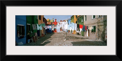 Clothesline in a street, Burano, Veneto, Italy