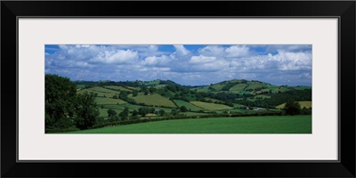 Clouds over a landscape, Welsh Marches, Wales