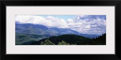 Clouds over mountains, Blue Ridge Mountains, North Carolina,