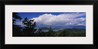 Clouds over the sea, Mount Erie, San Juan Islands, Fidalgo Island, Skagit County, Washington State