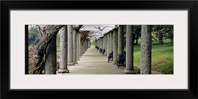 Columns along a path in a garden, Maymont, Richmond, Virginia