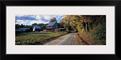 Country road along a farm, Vermont, New England