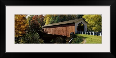 Covered bridge in a forest, McGees Mill Covered Bridge, McGees Mills, Clearfield County, Pennsylvania,