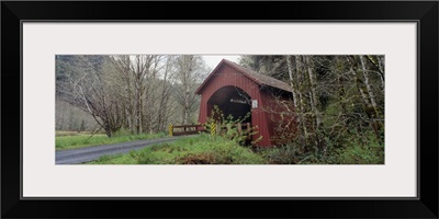 Covered Bridge over Yachats River Lincoln County OR