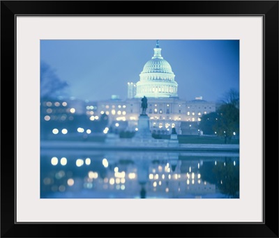 Dusk US Capitol Building Washington DC