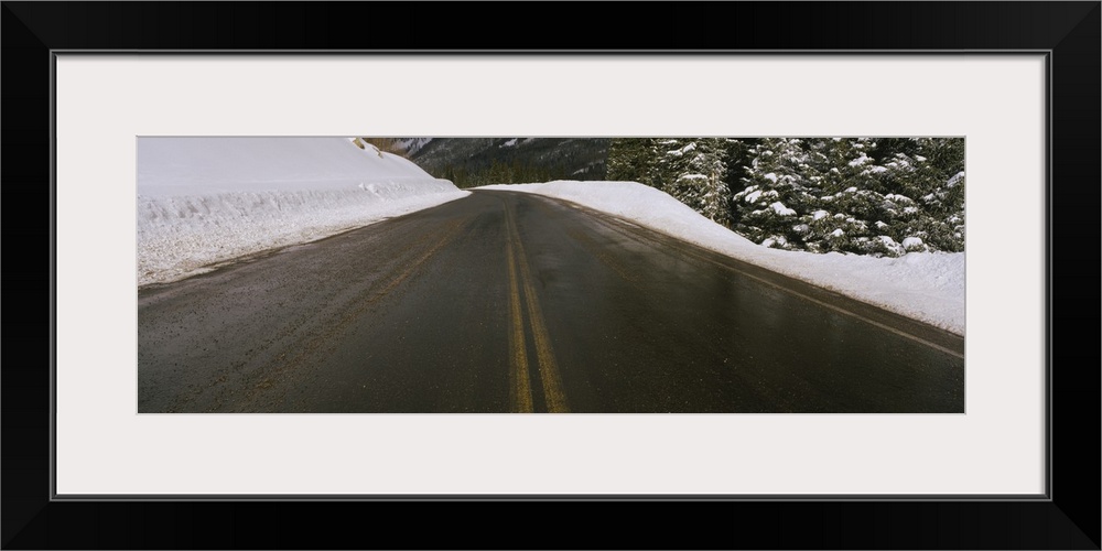 Empty road on a hillside,Telluride, Colorado