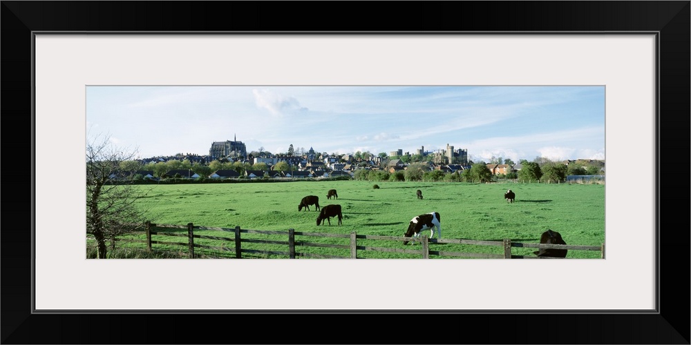 England, West Sussex, Arundel skyline