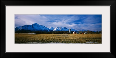 Farm with depression-era outbuildings, Pioneer Peak, Palmer, Alaska