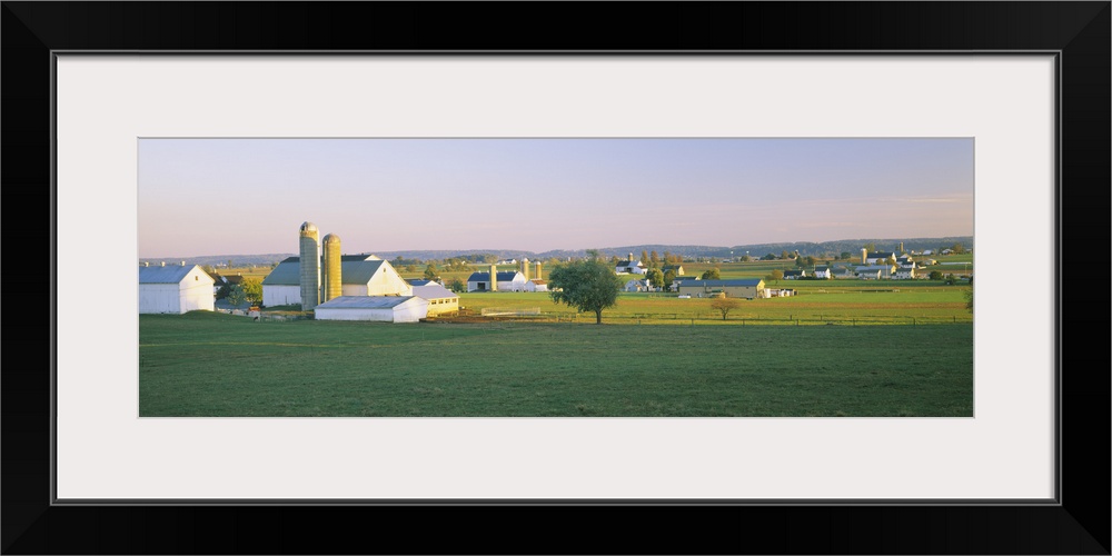 Farmhouse in a field, Amish Farms, Lancaster County, Pennsylvania