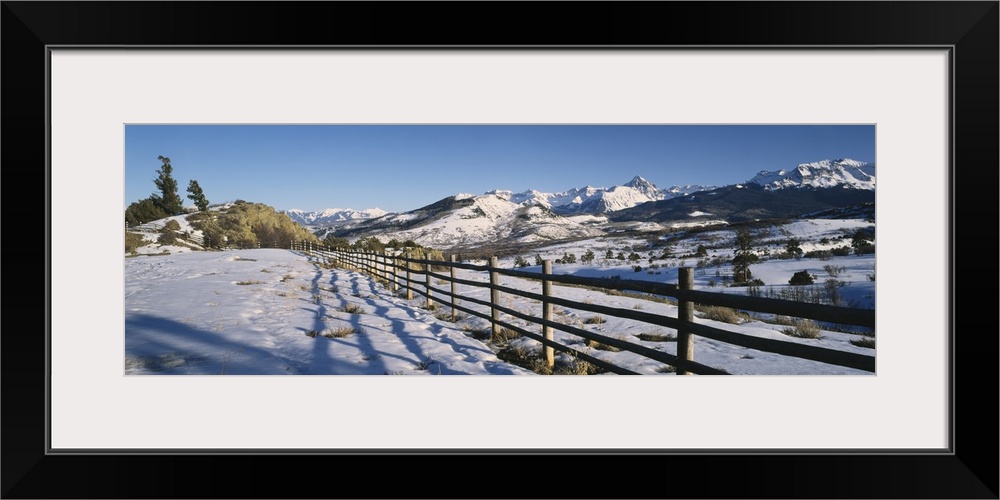 Fence on a landscape, Telluride, Colorado