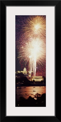Fireworks display at night, Washington DC
