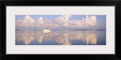 Florida, Florida Keys, Boat floating in sea