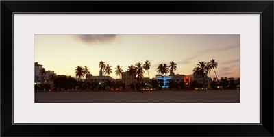 Florida, Miami, Ocean Drive, View of the sunset