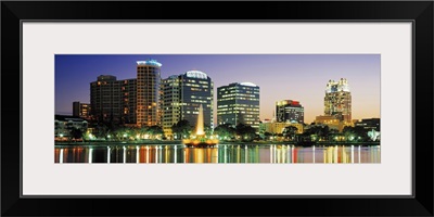 Florida, Orlando, Skyline at dusk