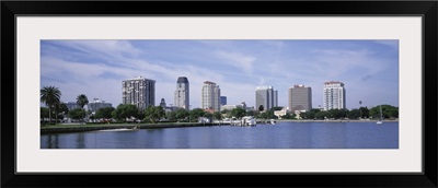 Florida, St. Petersburg, View of waterfront and cityscape
