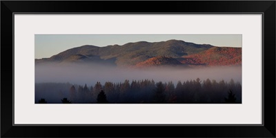 Fog over a landscape, Sawtooth Mountains, Lake Placid, New York