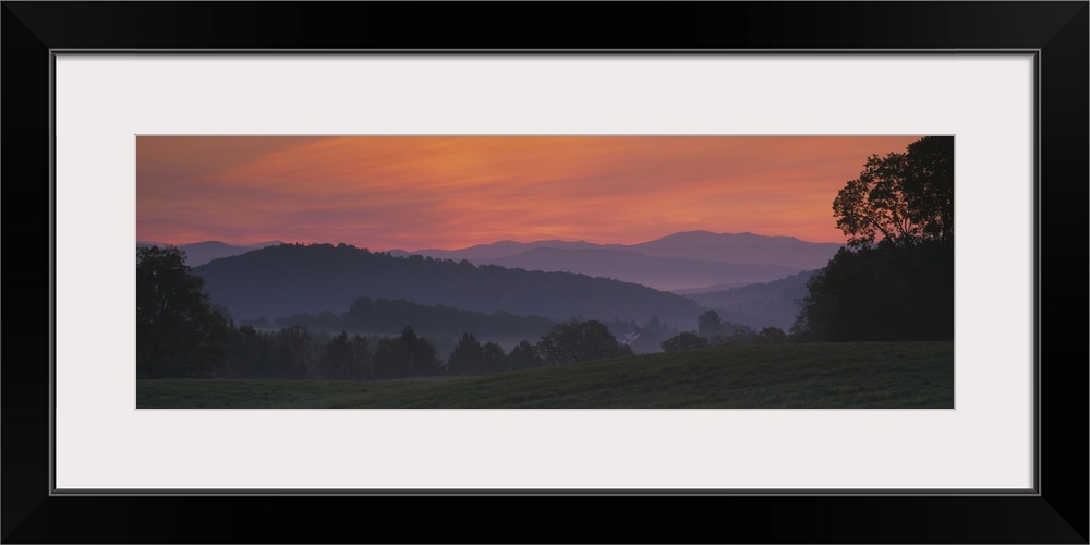 Fog over hills, Caledonia County, Vermont, New England