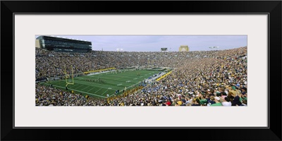 Football stadium full of spectators, Notre Dame Stadium, South Bend, Indiana
