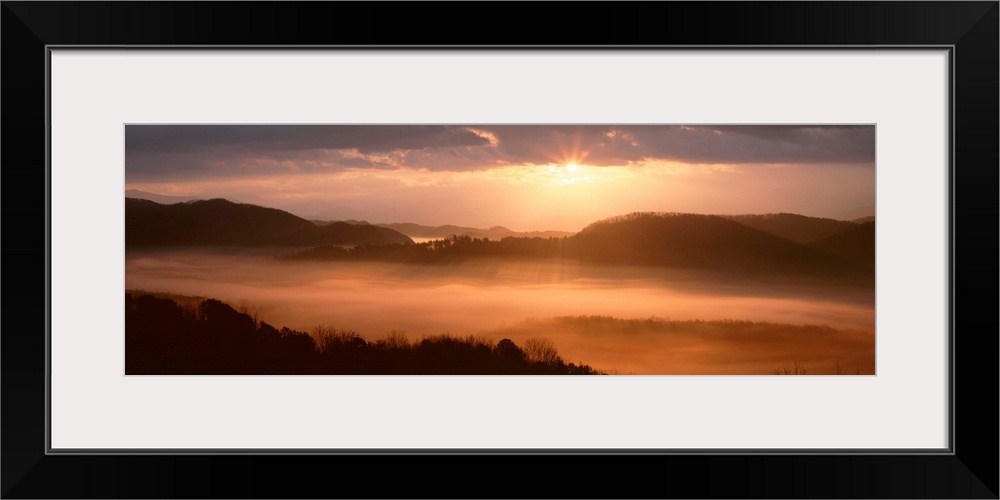 Foothills Parkway at sunrise Great Smoky Mnts National Park TN