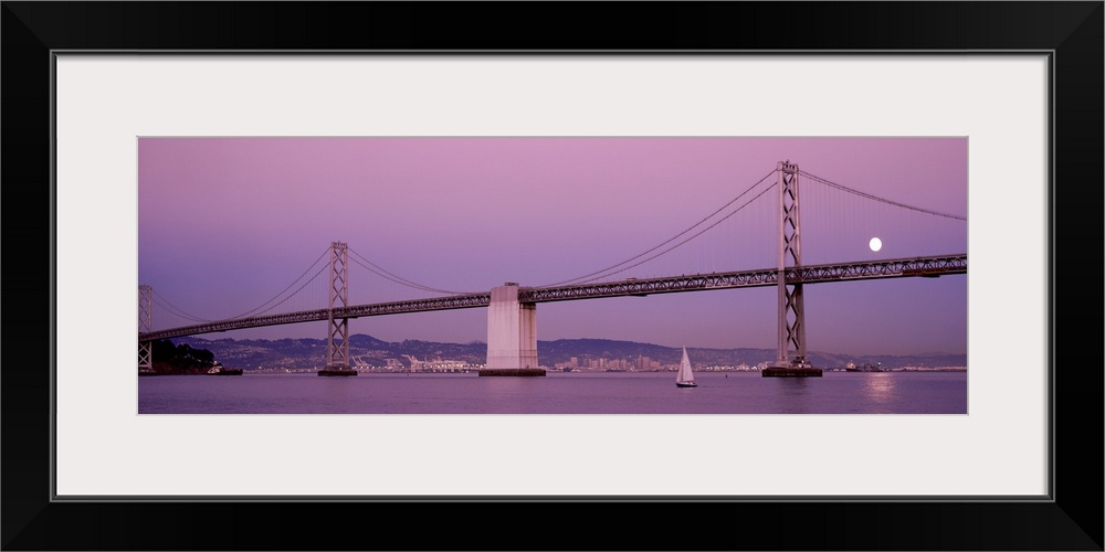 Full Moon Bay Bridge San Francisco CA