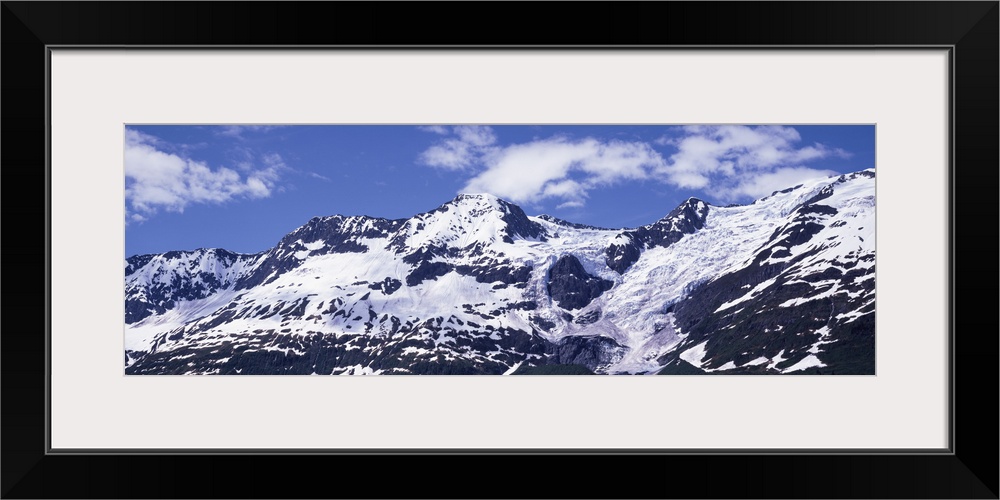 Glacier on mountains College Fjord Prince William Sound Alaska